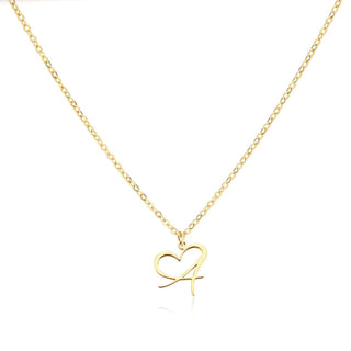 Damen Elegante Halskette Herzanhänger – Gold A