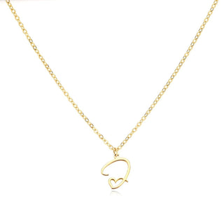 Damen Elegante Halskette Herzanhänger – Gold J