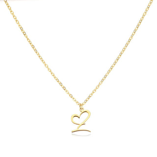 Damen Elegante Halskette Herzanhänger – Gold L