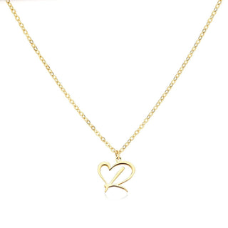 Damen Elegante Halskette Herzanhänger – Gold R