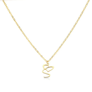 Damen Elegante Halskette Herzanhänger – Gold S