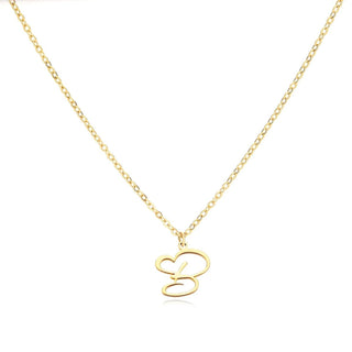 Damen Elegante Halskette Herzanhänger – Gold B