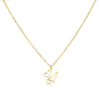 Damen Elegante Halskette Herzanhänger – Gold Y