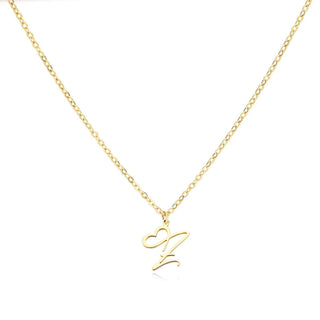 Damen Elegante Halskette Herzanhänger – Gold Z
