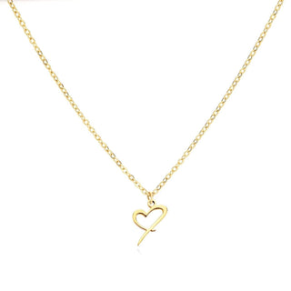 Damen Elegante Halskette Herzanhänger – Gold I