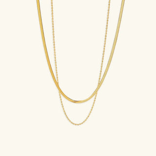 Damen Elegante Halskette Mehrlagig – Gold