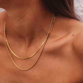 Damen Elegante Halskette Mehrlagig – Detailansicht