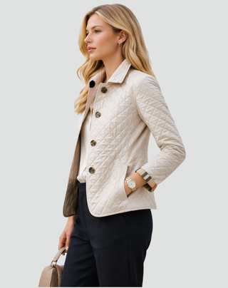 Chaqueta acolchada elegante para mujer | Cierre de botones