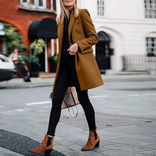 Damen Eleganter Trenchcoat Mantel | Reverskragen