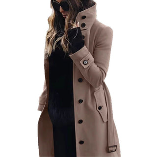 Manteau d’hiver élégant pour femme | Col montant