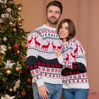 Damen Fairisle Weihnachtspullover | Rundhals