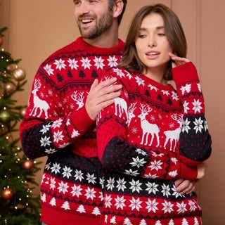 Damen Fairisle Weihnachtspullover | Rundhals