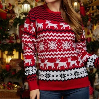Damen Fairisle Weihnachtspullover | Rundhals
