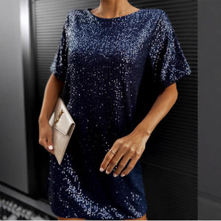 Women's Festive Glitter Cocktail Dress | Midi