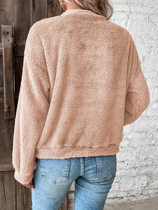 Damen Flauschiger Kuschelpullover | Langer Ärmel