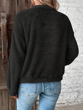Damen Flauschiger Kuschelpullover | Langer Ärmel