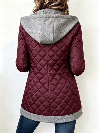 Damen Gesteppte Übergangsjacke | Mit Kapuze