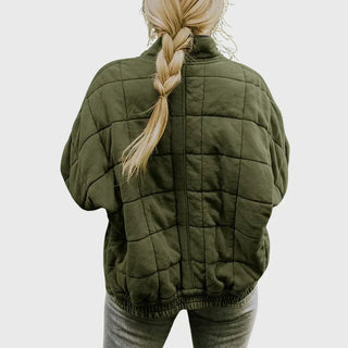 Chaqueta de entretiempo acolchada para mujer | Cuello alzado