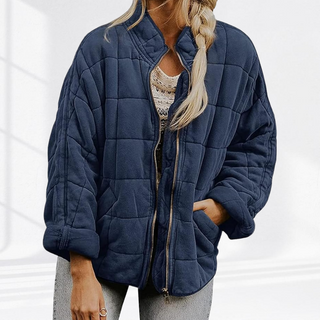 Chaqueta de entretiempo acolchada para mujer | Cuello alzado