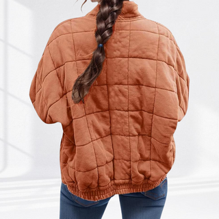 Chaqueta de entretiempo acolchada para mujer | Cuello alzado