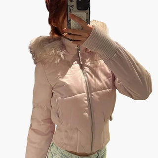 Damen Gesteppte Winterjacke | Mit Kapuze