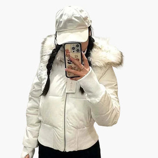 Damen Gesteppte Winterjacke | Mit Kapuze