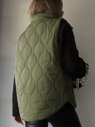 Damen Gestepptes Gilet | Stehkragen
