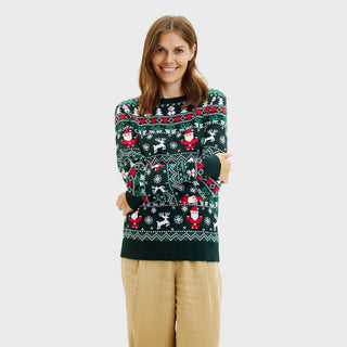 Damen Gestrickter Weihnachtspullover | Rundhals