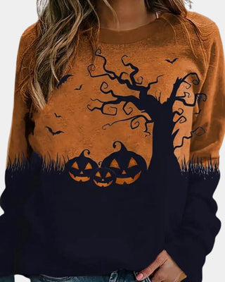 Damen Halloween Pullover | Kürbis Motiv
