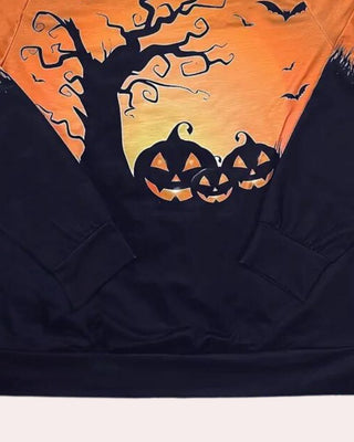 Damen Halloween Pullover | Kürbis Motiv
