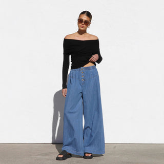 Damen Jeans Mit Hohem Bund | Weites Bein