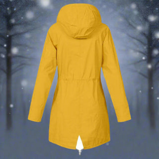 Damen Kapuzen Regenjacke | Taillenzug
