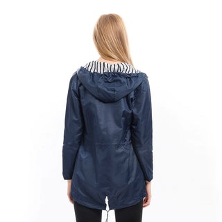 Damen Kapuzen Regenjacke | Taillenzug