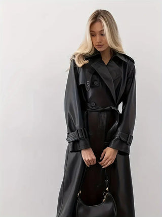 Damen Klassischer Trenchcoat Mantel | Gürtel