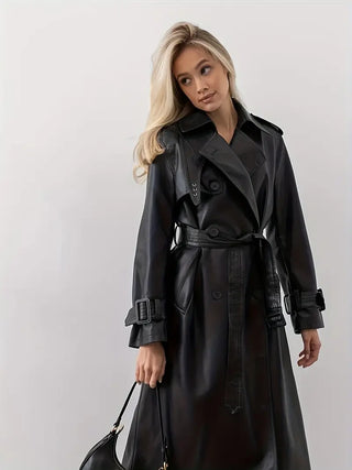 Damen Klassischer Trenchcoat Mantel | Gürtel