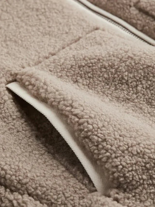 Damen Flauschige Kuscheljacke | Mit Hochkragen