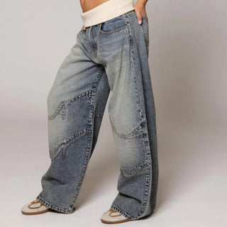 Damen Jeans mit Niedrigem Bund | Weites Bein