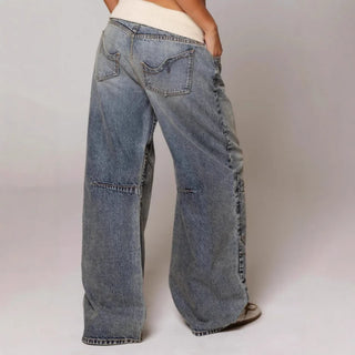 Damen Jeans mit Niedrigem Bund | Weites Bein