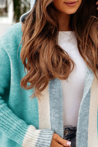 Damen Langer Cardigan | Colorblock