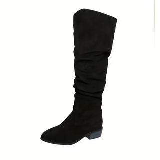 Damen Overknee Stiefel | Flacher Absatz