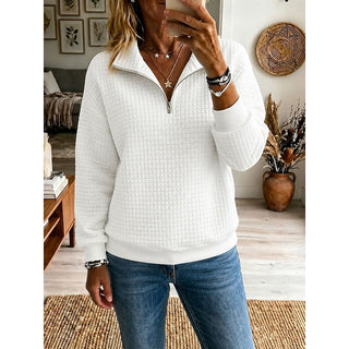 Pull-over femme zippé | Col montant