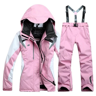 Damen Skianzug Zweiteilig Mit Kapuze – Light Pink