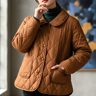 Damen Winter Steppjacke | Knopfleiste