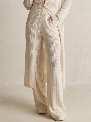Damen Strickset Mit Knopfleiste | Lange Ärmel