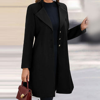 Blazer largo estructurado para mujer | cierre de botones