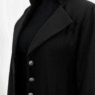 Blazer largo estructurado para mujer | cierre de botones