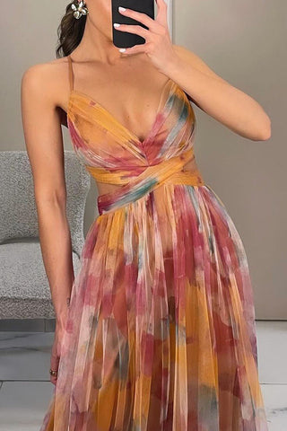 Damen Tie Dye Sommerkleid | Maxi