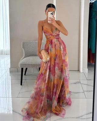 Damen Tie Dye Sommerkleid | Maxi