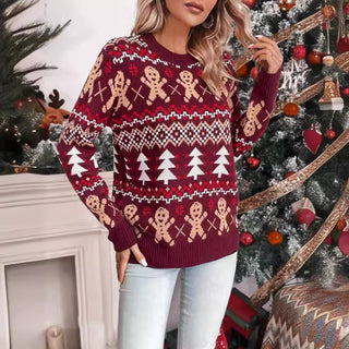 Damen Weihnachtspullover | Jacquardmuster