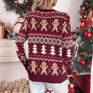 Damen Weihnachtspullover | Jacquardmuster